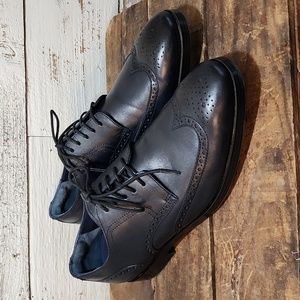 COLE HAAN GRAND.OS Blue Leather Men's Oxford Dress Shoes SZ 11